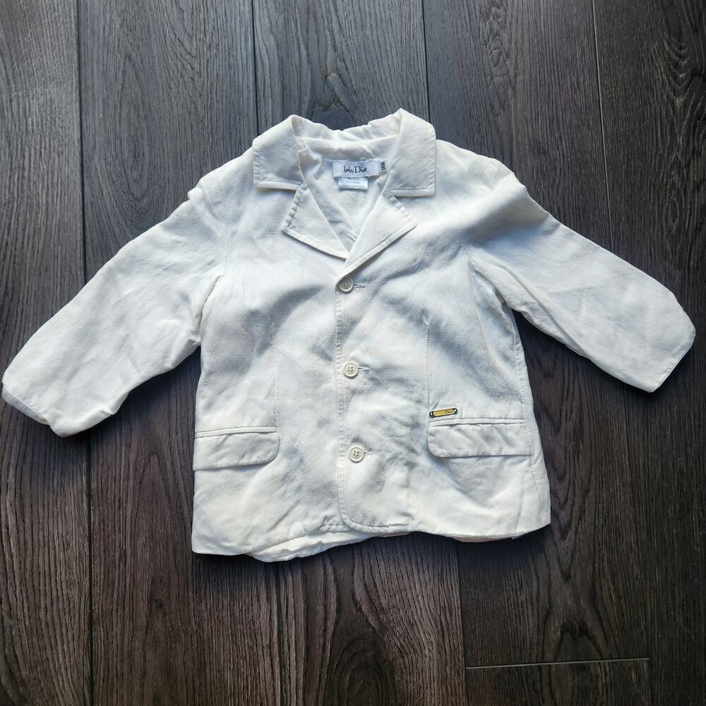Baby Dior Vintage Ceremony White Blazer Jacket, 36 months